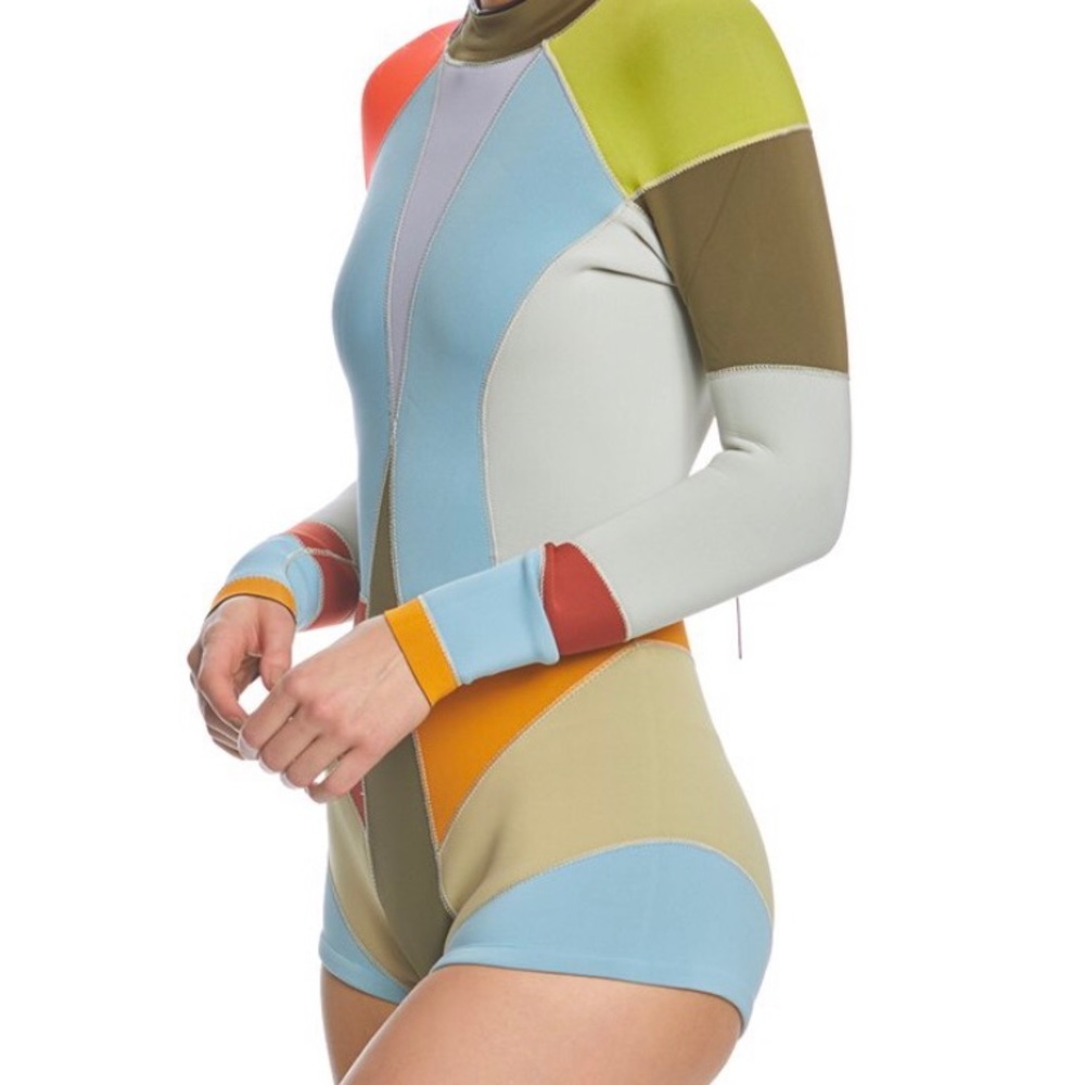 ‼️SOLD‼️Cynthia Rowley Kalleigh Colorblock Neoprene Wetsuit Springsuit 2X New